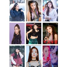 Choi Jisu Itzy Fotokart 9 Adet Kesilmiş  8*6 cm Pvc Kaplı Süper Hd Kaliteli Baskılı Fotokart