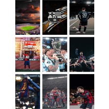 Lionel Messi Otokart 9 Adet Kesilmiş  8*6 cm Pvc Kaplı Süper Hd Kaliteli Baskılı Fotokart