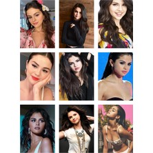 Selena Gomez Fotokart 9 Adet Kesilmiş  8*6 cm Pvc Kaplı Süper Hd Kaliteli Baskılı Fotokart