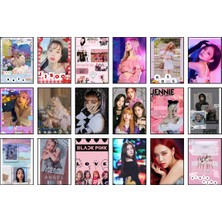 Blackpink Fotokart 18 Adet Kesilmiş  6*5 cm Pvc Kaplı Süper Hd Kaliteli Baskılı Fotokart