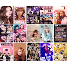 Blackpink Fotokart 15 Adet Kesilmiş  6*5 cm Pvc Kaplı Süper Hd Kaliteli Baskılı Fotokart