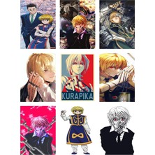 Kurapika Hunter x Hunter Fotokart 9 Adet Kesilmiş  8*6 cm Pvc Kaplı Süper Hd Kaliteli Baskılı