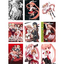 Hidan No Aria Fotokart 9 Adet Kesilmiş  8*6 cm Pvc Kaplı Süper Hd Kaliteli Baskılı Fotokart