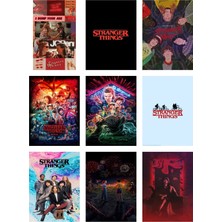 Stranger Things Fotokart 9 Adet Kesilmiş  8*6 cm Pvc Kaplı Süper Hd Kaliteli Baskılı Fotokart