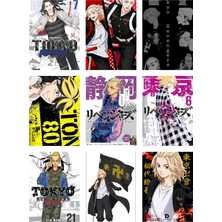 Tokyo Revengers Fotokart 9 Adet Kesilmiş  8*6 cm Pvc Kaplı Süper Hd Kaliteli Baskılı Fotokart