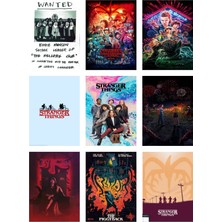 Stranger Things Fotokart 9 Adet Kesilmiş  8*6 cm Pvc Kaplı Süper Hd Kaliteli Baskılı Fotokart