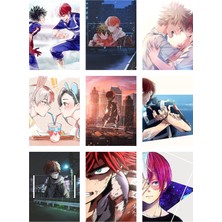Shoto Todoroki Fotokart 9 Adet Kesilmiş  8*6 cm Pvc Kaplı Süper Hd Kaliteli Baskılı Fotokart