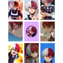 Shoto Todoroki Fotokart 9 Adet Kesilmiş  8*6 cm Pvc Kaplı Süper Hd Kaliteli Baskılı Fotokart