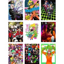 Nanbaka Anime Fotokart 9 Adet Kesilmiş  8*6 cm Pvc Kaplı Süper Hd Kaliteli Baskılı Fotokart