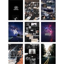 Linkin Park Fotokart 9 Adet Kesilmiş  8*6 cm Pvc Kaplı Süper Hd Kaliteli Baskılı Fotokart