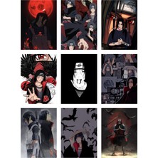 Itachi Uchiha Fotokart 9 Adet Kesilmiş  8*6 cm Pvc Kaplı Süper Hd Kaliteli Baskılı Fotokart