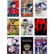 Hunter x Hunter Fotokart 9 Adet Kesilmiş  8*6 cm Pvc Kaplı Süper Hd Kaliteli Baskılı Fotokart