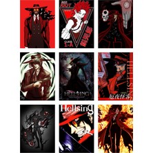 Hellsing Alucard Fotokart 9 Adet Kesilmiş  8*6 cm Pvc Kaplı Süper Hd Kaliteli Baskılı Fotokart