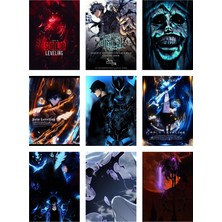 Solo Leveling Fotokart 9 Adet Kesilmiş  8*6 cm Pvc Kaplı Süper Hd Kaliteli Baskılı Fotokart