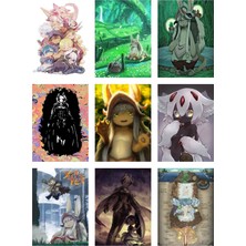 Made In Abyss Fotokart 9 Adet Kesilmiş  8*6 cm Pvc Kaplı Süper Hd Kaliteli Baskılı Fotokart
