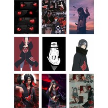 Itachi Uchiha Fotokart 9 Adet Kesilmiş  8*6 cm Pvc Kaplı Süper Hd Kaliteli Baskılı Fotokart