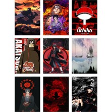 Itachi Uchiha Fotokart 9 Adet Kesilmiş  8*6 cm Pvc Kaplı Süper Hd Kaliteli Baskılı Fotokart