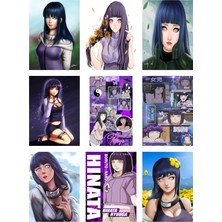 Hinata Hyuga Fotokart 9 Adet Kesilmiş  8*6 cm Pvc Kaplı Süper Hd Kaliteli Baskılı Fotokart