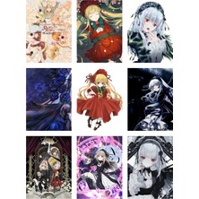 Rozen Maiden Fotokart 9 Adet Kesilmiş  8*6 cm Pvc Kaplı Süper Hd Kaliteli Baskılı Fotokart