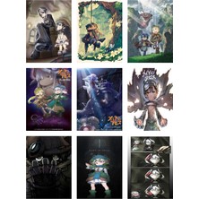 Made In Abyss Fotokart 9 Adet Kesilmiş  8*6 cm Pvc Kaplı Süper Hd Kaliteli Baskılı Fotokart