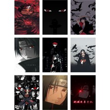 Itachi Uchiha Fotokart 9 Adet Kesilmiş  8*6 cm Pvc Kaplı Süper Hd Kaliteli Baskılı Fotokart