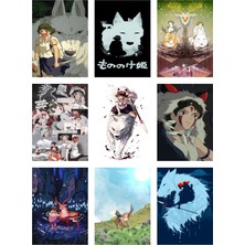 Mononoke Heim Fotokart 9 Adet Kesilmiş  8*6 cm Pvc Kaplı Süper Hd Kaliteli Baskılı Fotokart