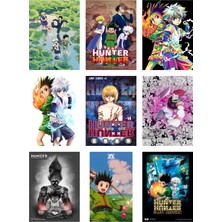 Hunter x Hunter Fotokart 9 Adet Kesilmiş  8*6 cm Pvc Kaplı Süper Hd Kaliteli Baskılı Fotokart