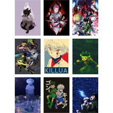 Hunter x Hunter Fotokart 9 Adet Kesilmiş  8*6 cm Pvc Kaplı Süper Hd Kaliteli Baskılı Fotokart