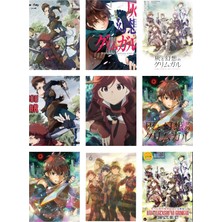 Hai To Gensou No Grimgar Fotokart 9 Adet Kesilmiş  8*6 cm Pvc Kaplı Süper Hd Kaliteli Baskılı