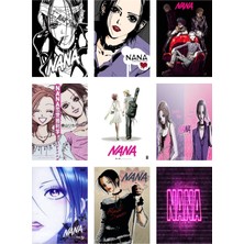 Nana Anime Fotokart 9 Adet Kesilmiş  8*6 cm Pvc Kaplı Süper Hd Kaliteli Baskılı Fotokart
