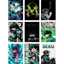 Midoriya Izuku Fotokart 9 Adet Kesilmiş  8*6 cm Pvc Kaplı Süper Hd Kaliteli Baskılı Fotokart