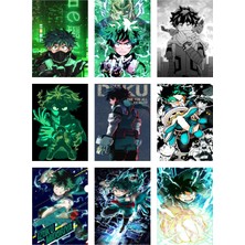 Midoriya Izuku Fotokart 9 Adet Kesilmiş  8*6 cm Pvc Kaplı Süper Hd Kaliteli Baskılı Fotokart