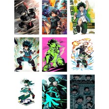Midoriya Izuku Fotokart 9 Adet Kesilmiş  8*6 cm Pvc Kaplı Süper Hd Kaliteli Baskılı Fotokart