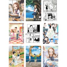 Karakai Jouzu No Moto Takagi-San Fotokart 9 Adet Kesilmiş  8*6 cm Pvc Kaplı Süper Hd Kaliteli
