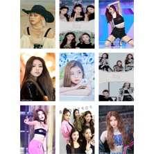 Itzy Kpop Fotokart 9 Adet Kesilmiş  8*6 cm Pvc Kaplı Süper Hd Kaliteli Baskılı Fotokart