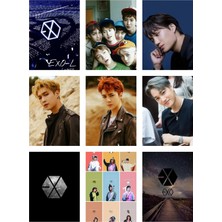 Exo Fotokart 9 Adet Kesilmiş  8*6 cm Pvc Kaplı Süper Hd Kaliteli Baskılı Fotokart