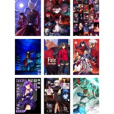 Fate Stay Night Fotokart 9 Adet Kesilmiş  8*6 cm Pvc Kaplı Süper Hd Kaliteli Baskılı