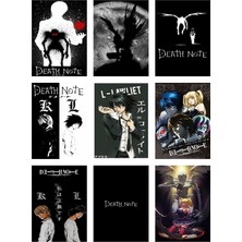 Death Note Fotokart 9 Adet Kesilmiş  8*6 cm Pvc Kaplı Süper Hd Kaliteli Baskılı Fotokart