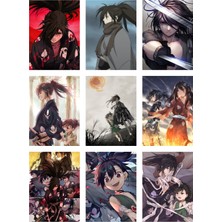 Dororo Fotokart 9 Adet Kesilmiş  8*6 cm Pvc Kaplı Süper Hd Kaliteli Baskılı Fotokart