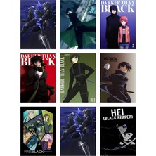 Darker Than Black Fotokart 9 Adet Kesilmiş  8*6 cm Pvc Kaplı Süper Hd Kaliteli Baskılı