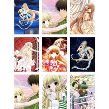 Chobits Fotokart 9 Adet Kesilmiş  8*6 cm Pvc Kaplı Süper Hd Kaliteli Baskılı Fotokart