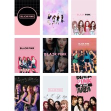 Blackpink Fotokart 9 Adet Kesilmiş  8*6 cm Pvc Kaplı Süper Hd Kaliteli Baskılı Fotokart