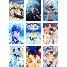 Free Anime Fotokart 9 Adet Kesilmiş  8*6 cm Pvc Kaplı Süper Hd Kaliteli Baskılı Fotokart