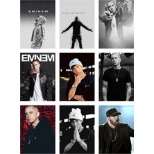 Eminem Fotokart 9 Adet Kesilmiş  8*6 cm Pvc Kaplı Süper Hd Kaliteli Baskılı Fotokart