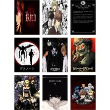 Death Note Fotokart 9 Adet Kesilmiş  8*6 cm Pvc Kaplı Süper Hd Kaliteli Baskılı Fotokart