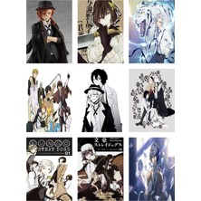 Bungou Stray Dogs Fotokart 9 Adet Kesilmiş  8*6 cm Pvc Kaplı Süper Hd Kaliteli Baskılı Fotokart