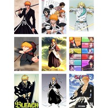 Bleach Fotokart 9 Adet Kesilmiş  8*6 cm Pvc Kaplı Süper Hd Kaliteli Baskılı Fotokart