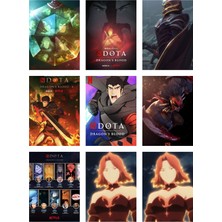 Dota Dragon's Blood Fotokart 9 Adet Kesilmiş  8*6 cm Pvc Kaplı Süper Hd Kaliteli Baskılı