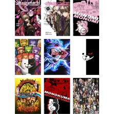 Danganronpa Fotokart 9 Adet Kesilmiş  8*6 cm Pvc Kaplı Süper Hd Kaliteli Baskılı Fotokart