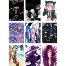 Danganronpa Fotokart 9 Adet Kesilmiş  8*6 cm Pvc Kaplı Süper Hd Kaliteli Baskılı Fotokart